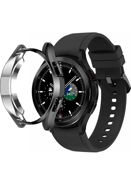 Samsung Galaxy Watch 4 44MM Uyumlu Kasa ve Ekran Koruyucu 360 Tam Koruma Silikon Kılıf
