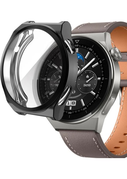 Huawei Watch Gt3 Pro 46MM Uyumlu Kasa ve Ekran Koruyucu 360 Tam Koruma Silikon Kılıf