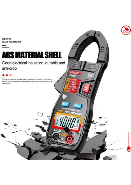 Ac ve Dc Gerilim Akım Direnci Için 4000 Sayım Temassız Kelepçe Multimetre Arkadan Aydınlatmalı Ekran El Feneri ile Ncv Veri Saklama Buzzer (Pilsiz) (Yurt Dışından) fırsatları