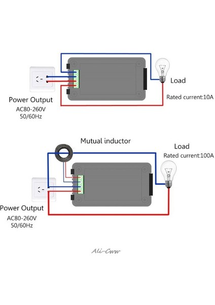 6in1 Dijital Ac 80 ~ 260V Wer Monitör Gerilim Akım Kwh Watt Metre 100A 10A (Yurt Dışından) fırsatları