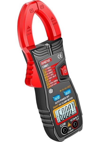 Aneng CM81 6000 Sayım Basma Düğmesi Kelepçe Multimetre Yeni Dijital Pens Metre Dc/ac Curren Multimetre Ampermetre Gerilim Test Cihazı Araba Amp Hz Kapasite Ncv Ohm Testi (Yurt Dışından) fiyatları
