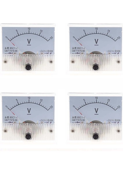 Namuny 4x Dc 0-20V 85C1-V Sınıf 2.5 Voltmetre Analog Volt Panel Metre (Yurt Dışından)