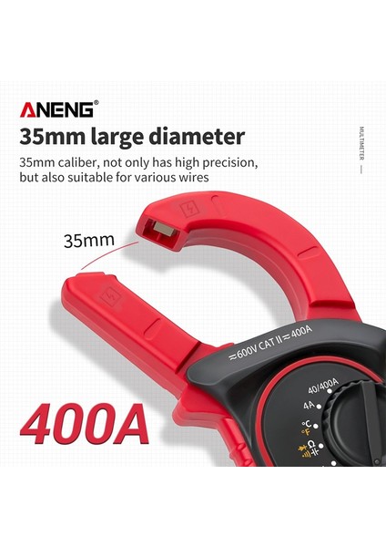 Aneng ST202 Dijital Kelepçe Multimetre Direnci Ohm Transistör Test Cihazları Ac/dc Akım Voltmetre Kelepçe Ölçer Sıcaklık ile (Yurt Dışından) indirimleri