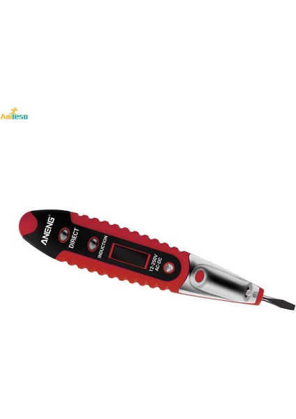 Dijital Test Cihazı Kalem Ac/dc 12-250V LCD Ekran Elektrik Aksesuarları Kırmızı (Yurt Dışından)