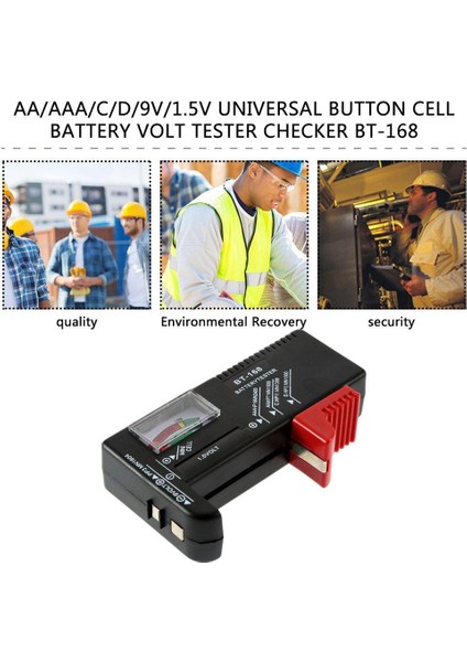 La AA/AAA/C/D/9V/1.5V Evrensel Düğme Pil Volt Test Cihazı Kontrol Cihazı BT-168 (Yurt Dışından)