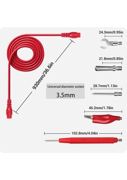 16'sı 1 Arada Multimetre Probları Standart Kitli Çok Fonksiyonlu Kombinasyon Hattı Seti - Çok Renkli (Yurt Dışından)