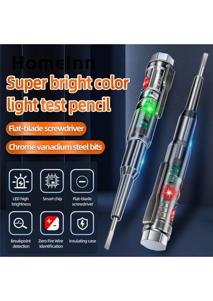 Homeınn Devre Test Cihazı Yüksek Parlaklık 24-250 V Elektroskop Tornavida Test Kalemi Aracı (Yurt Dışından) fırsatları