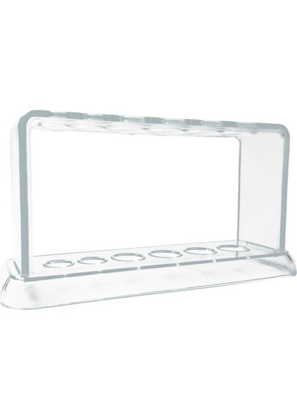 Plastik Şeffaf Test Tüpü Rafı 6 Delik Standı Laboratuvar Test Tüpü Stand Rafı Okul Kaynağı Laboratuvar Ekipmanları 16.7X8X3 cm (Yurt Dışından)