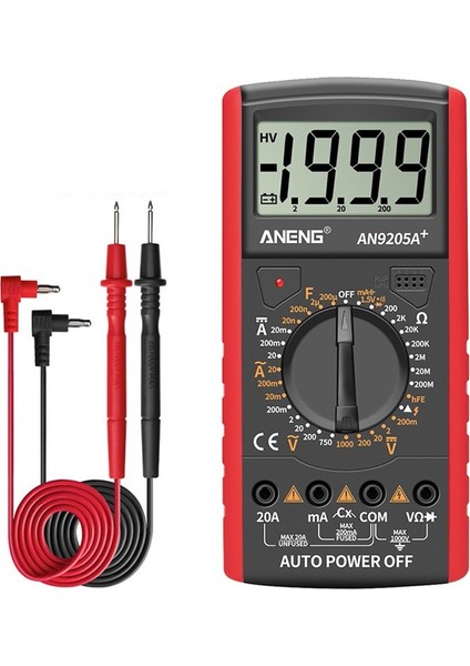 Dası El LCD Dijital Multimetre Ac/dc Voltmetre Diyot Testi Akım Direnç Ölçer Multimetre Profesyonel Araç (Yurt Dışından)