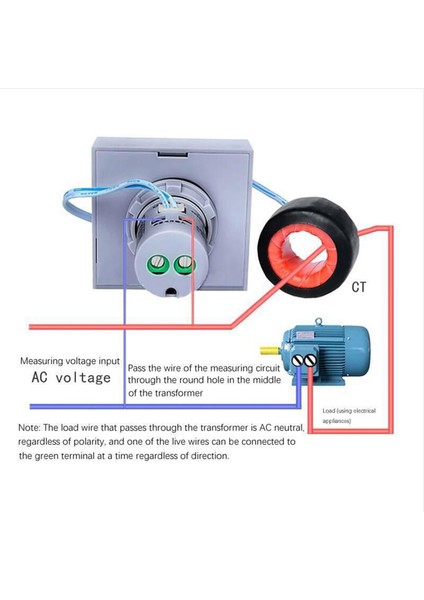 Sınotımer Ac 50-450V 50/60Hz 6ın1 Kare Voltmetre Ampermetre Amper Akım Hertz Frekans Enerji Ölçer Plastik Çok Fonksiyonlu (AC250-450V) (Yurt Dışından)