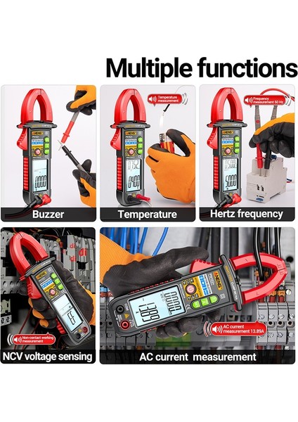 Aneng PN102 Multimetre Ses Yayını Dijital Kelepçe Ampermetre Ncv Gerilim Algılama Direnç Kapasitesi (Yurt Dışından)