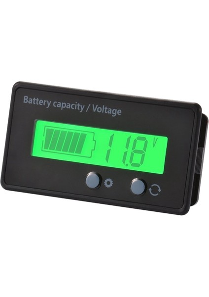 LCD Kapasite Monitör Ölçer Ölçer, Su Geçirmez 12V/24V/36V/48V Kurşun Asit Durum Göstergesi, Lityum Kapasite Test Cihazı Gerilim Ölçer Monitör Yeşil Arka Işık (Yurt Dışından) fiyatları
