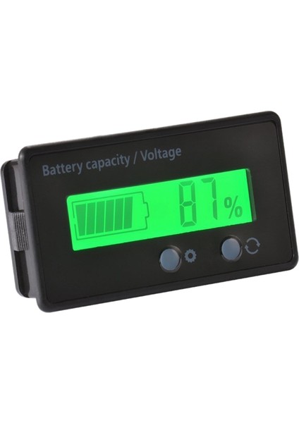 LCD Kapasite Monitör Ölçer Ölçer, Su Geçirmez 12V/24V/36V/48V Kurşun Asit Durum Göstergesi, Lityum Kapasite Test Cihazı Gerilim Ölçer Monitör Yeşil Arka Işık (Yurt Dışından) fırsatları