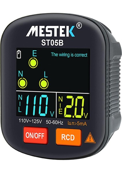 Mestek ST05 Soket Test Cihazı Çıkış Test Cihazı Rcd Gfcı Ncv Testi Abd Tak (Yurt Dışından)