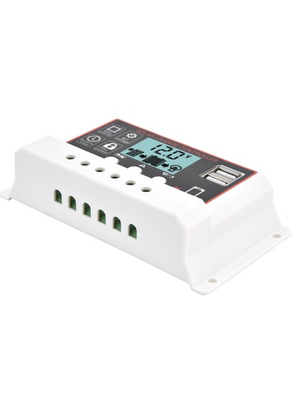 Çift USB Pil Pwm Güneş Paneli Şarj Deşarj Kontrol Cihazı 12V/24V (Yurt Dışından)