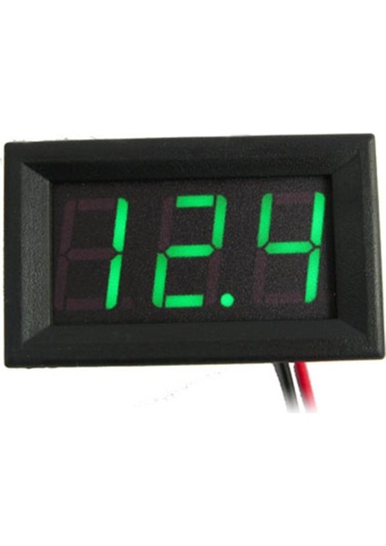0.56 Inç Dc 0V-30.0V 3 Telli Gerilim Metre Kafası Ters Polarite Korumalı LED Dijital Voltmetre (Yurt Dışından)
