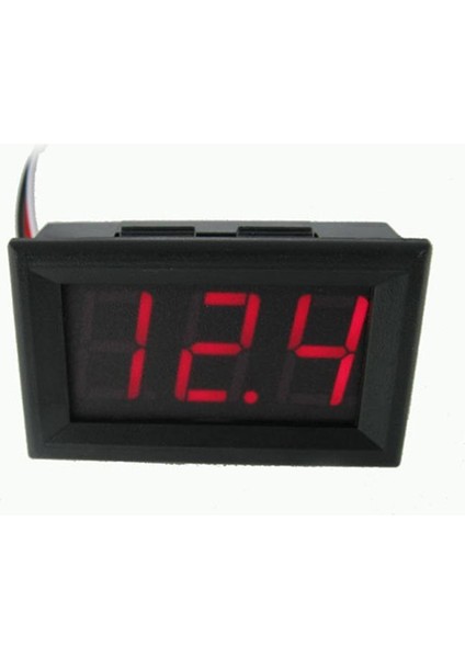 0.56 Inç Dc 0V-30.0V 3 Telli Gerilim Metre Kafası Ters Polarite Korumalı LED Dijital Voltmetre (Yurt Dışından)