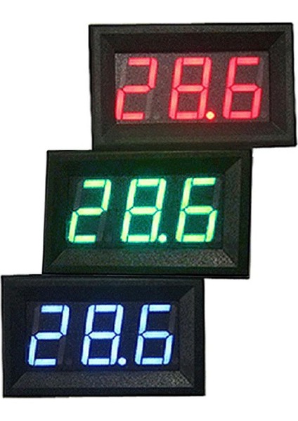 0.56 Inç Dc 0V-30.0V 3 Telli Gerilim Metre Kafası Ters Polarite Korumalı LED Dijital Voltmetre (Yurt Dışından)