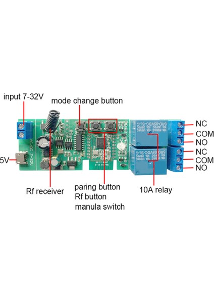 12V Wifi Anahtarı-1 x Zigbee Röle Modülü-Gösterildiği Gibi (Yurt Dışından)