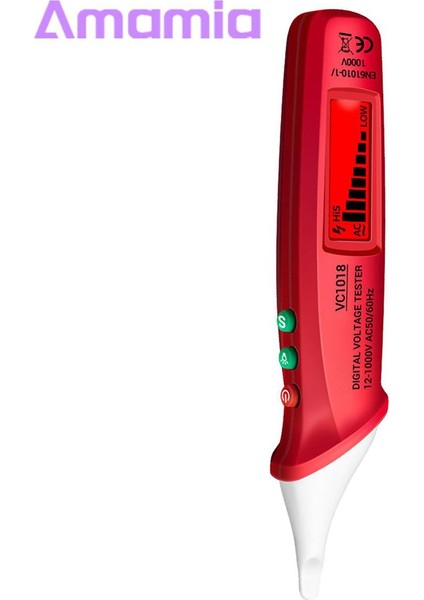 Amamia Elektrikçi Kalemi LCD Ekran Akıllı Dijital Ekran Devre Test Kalemi (Yurt Dışından)