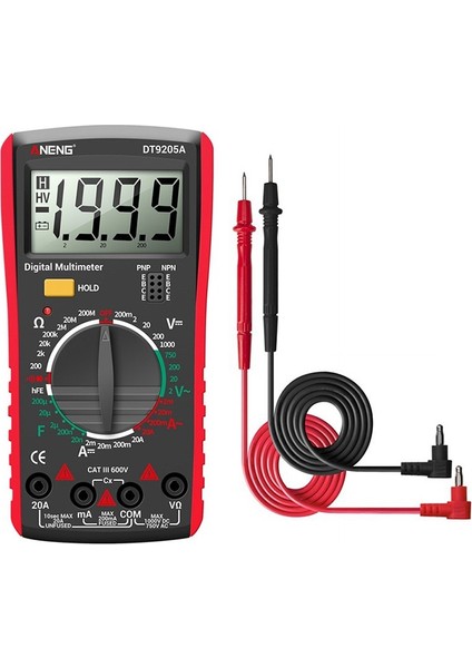 DT9205A Dijital Multimetre Ac/dc Transistör Test Cihazı Elektrische Ncv Test Ölçer Profesyonel Analog Otomatik Aralığı Multimetro Test Cihazı (Yurt Dışından) fırsatları
