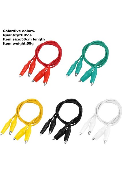 10PCS Küçük Renkli Timsah Kelepçe Test Hattı Çift Kafa Bakım Travers (Yurt Dışından) fırsatları