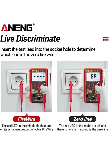 Temassız LCD Dijital Otomatik Multimetre Ac/dc Gerilim Ölçer Voltmetre Ampermetre Ohmmetre Diyot Test Cihazı Akım Direnç Ölçer El Feneri Arkadan Aydınlatmalı Multitester (Yurt Dışından)