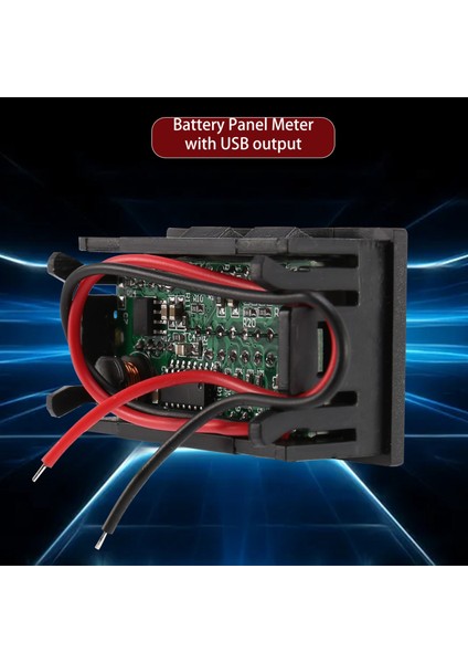 Kırmızı LED Dijital Ekran Voltmetre Mini Gerilim Ölçer Volt Test Cihazı Paneli Dc 12V Arabalar Motosikletler Araçlar Için USB 5V2A Çıkışı 12V Pil (Yurt Dışından)