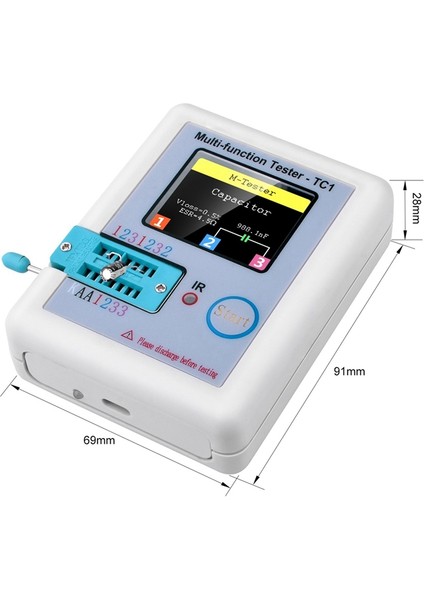 Diyot Triyot Kapasitör Için 1,8 Inç (160X128) Tft Transistör Test Cihazı (Yurt Dışından)
