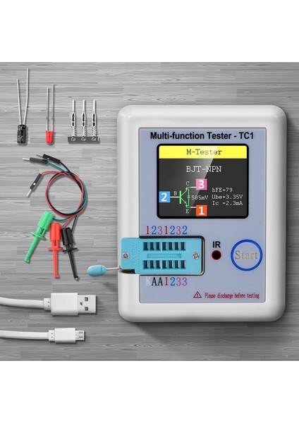 Diyot Triyot Kapasitör Için 1,8 Inç (160X128) Tft Transistör Test Cihazı (Yurt Dışından)