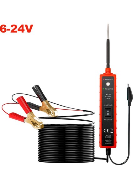 EM285 6-24 V Araba Elektrik Devre Test Kalemi Gerilim Test Cihazı Probu Otomotiv Aracı (Yurt Dışından)