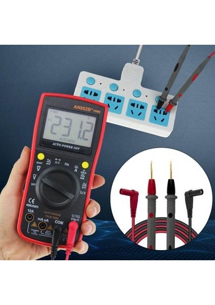 【ayak Koltuk】 1 Çift Evrensel Dijital Multimetre Kalemler Abs Silikon Alev Kurşun Probu Tel 1000 V 20A Ampermetre Aracı (Yurt Dışından)