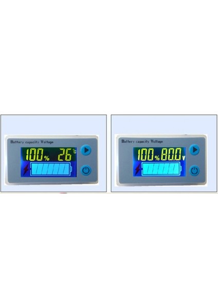 10-100V LCD Araba Asit Kurşun Lityum Pil Kapasitesi Göstergesi Dijital Voltmetre (Yurt Dışından)