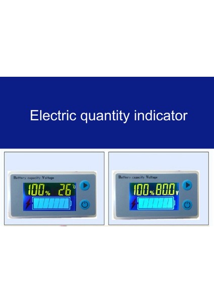 10-100V LCD Araba Asit Kurşun Lityum Pil Kapasitesi Göstergesi Dijital Voltmetre (Yurt Dışından)