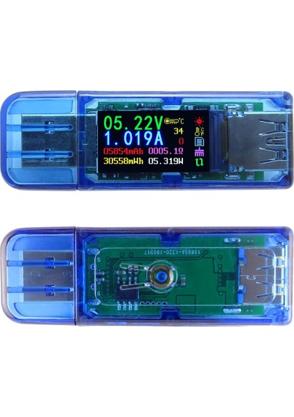 Rıden AT34 USB 3.0 Renkli LCD Voltmetre Ampermetre Gerilim Akım Ölçer Multimetre Şarj Bankası USB Test Cihazı Pc (Yurt Dışından) fiyatları