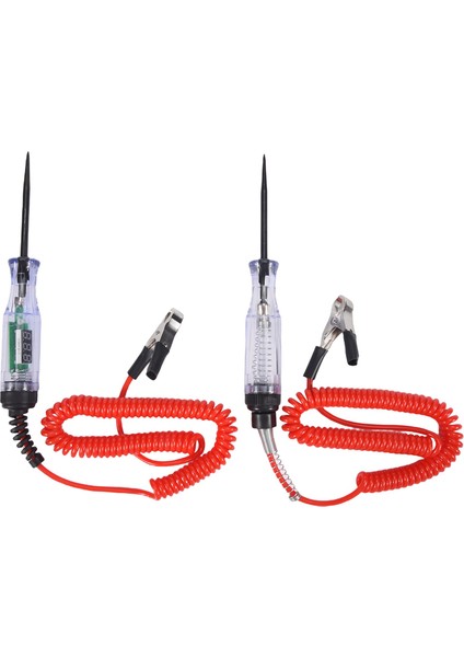 Test Işığı 2 Adet, 6 V-24 V Dc Araba Devre Test Cihazı Işık ve Dijital LCD Araba Elektrik Test Cihazı Otomatik Gerilim Süreklilik Testi (Yurt Dışından)