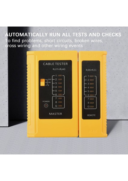 Ağ Kablosu Test Cihazı Test Aracı RJ45 RJ11 RJ12 Cat5 Cat6 Utp USB Lan Tel Ethernet Kablosu Test Cihazı (Pil Dahil Değil) (Yurt Dışından) modelleri
