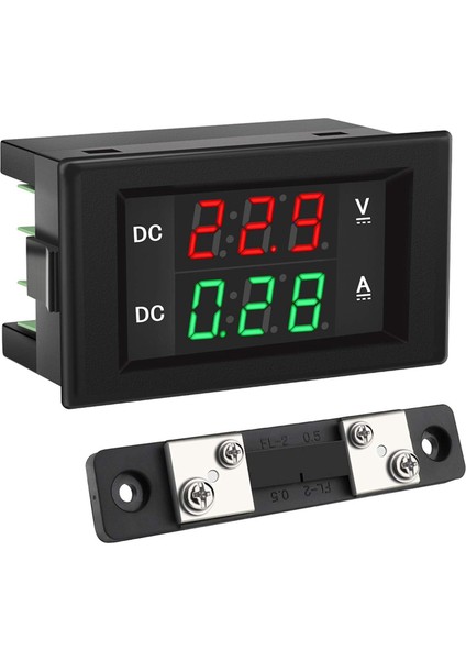 100V Dijital Ekran Ac Çift Ekran Gerilim Ampermetre LED Voltmetre (Yurt Dışından)