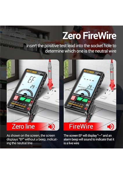 Aneng Akıllı Dijital Multimetre 6000 Sayım Ac/dc Gerilim Akım Ölçer Ncv Algılama Test Cihazı (Yurt Dışından)