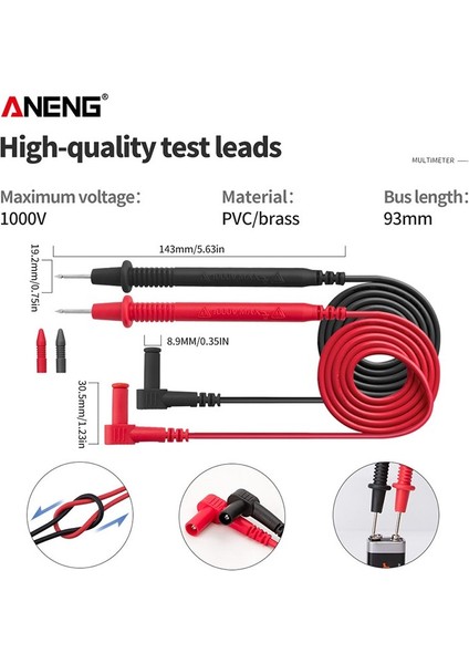 Dijital Kelepçe Multimetre Direnç Ohm Transistör Test Cihazları Ac/dc Akım Voltmetre Pens Metre (Yurt Dışından)