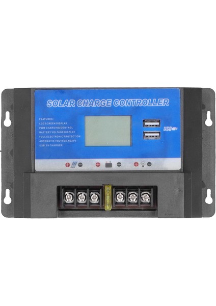 Güneş Paneli Şarj Regülatörü Regülatörü 12V/24V Otomatik Çift USB 20/30A Pil (Yurt Dışından)
