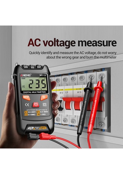 Aneng Akıllı Dijital Multimetre M113 Ncv Indüksiyon Direnci Ölçüsü 1999COUNT Ac/dc Gerilim Ampermetre (Yurt Dışından) fiyatları