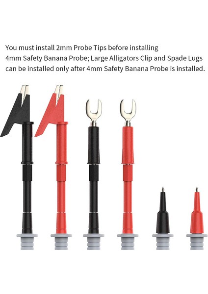 P1503B Multimetre Test Kabloları Kiti, Timsah Klipsli Dijital Multimetre Kabloları Değiştirilebilir Multimetre Prob Uçları (Yurt Dışından)