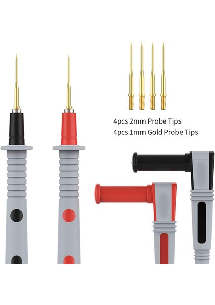 P1503B Multimetre Test Kabloları Kiti, Timsah Klipsli Dijital Multimetre Kabloları Değiştirilebilir Multimetre Prob Uçları (Yurt Dışından)
