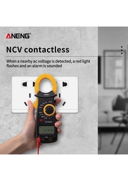 Taşınabilir LCD Dijital Kelepçe Multimetre Multitester Elektrik Klip Metre Gerilim Direnç Diyot Test Cihazı Ampermetre Test Probu ile (Yurt Dışından) indirimleri