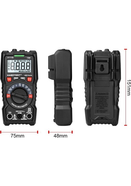Habotest HT113 El Dijital Multimetre Test Cihazı Profesyonel Ac Dc Ohm Hz True Rms Transistör Test Cihazı Multitester Çoklu Metre (Yurt Dışından) fırsatları
