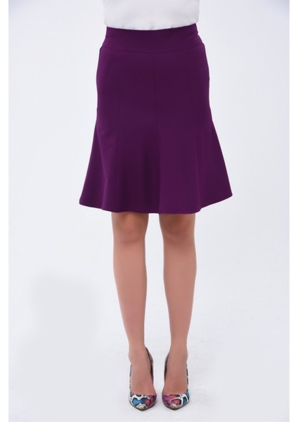 Kadın Mor Mevsimlik Parçalı kloş Midi Etek 1896-63 fiyatları