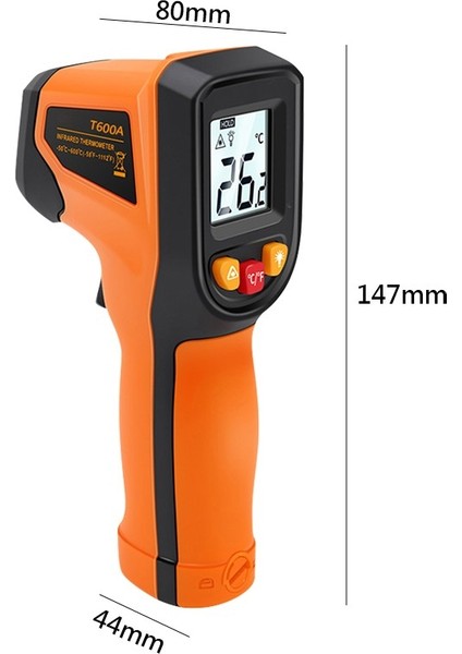 1pc -50~400°C/-50~600°C Dijital Kızılötesi Termometre Temassız Lazer Sıcaklık Ölçer El Termometresi (Yurt Dışından)