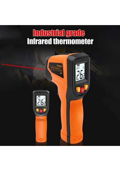 1pc -50~400°C/-50~600°C Dijital Kızılötesi Termometre Temassız Lazer Sıcaklık Ölçer El Termometresi (Yurt Dışından)