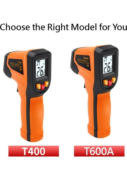 1pc -50~400°C/-50~600°C Dijital Kızılötesi Termometre Temassız Lazer Sıcaklık Ölçer El Termometresi (Yurt Dışından)